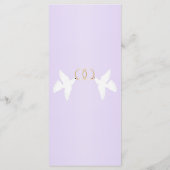 Menu Doves Design Mariage couleur Lilac (Dos)