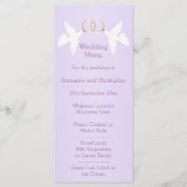 Menu Doves Design Mariage couleur Lilac (Devant)