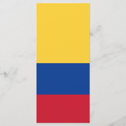 Menu Drapeau de Colombie (Devant)