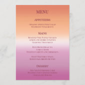 Menu Drapeau de fierté à dégradé de mariage lesbien Pho (Dos)