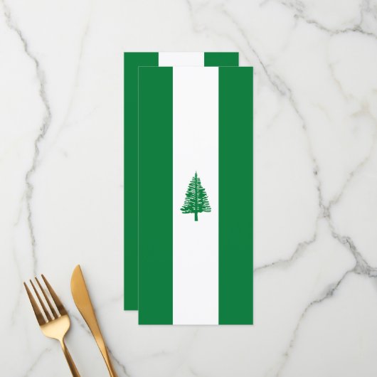 Menu Drapeau de l'île Norfolk (Devant/Arrière en situation)