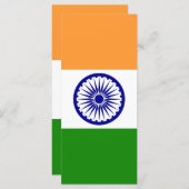 Menu Drapeau de l'Inde (Devant / Derrière)