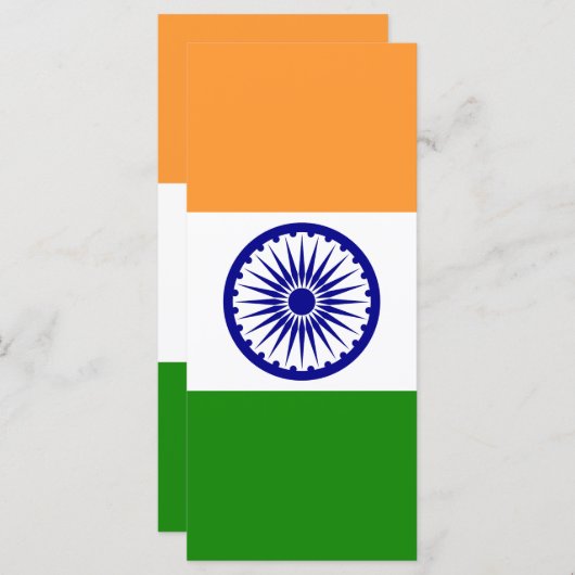 Menu Drapeau de l'Inde (Devant / Derrière)