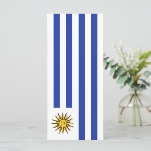 Menu drapeau de l'Uruguay (Debout devant)