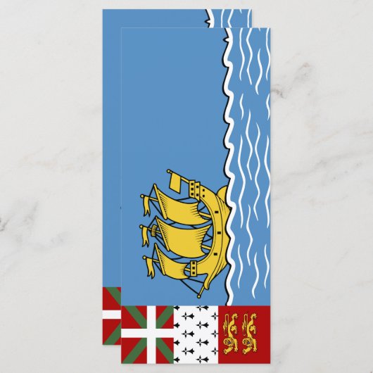 Menu Drapeau de Saint-Pierre-et-Miquelon (Devant / Derrière)