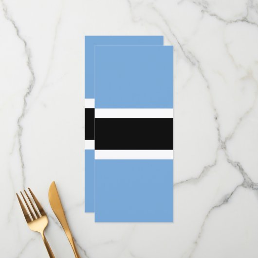 Menu Drapeau du Botswana (Devant/Arrière en situation)