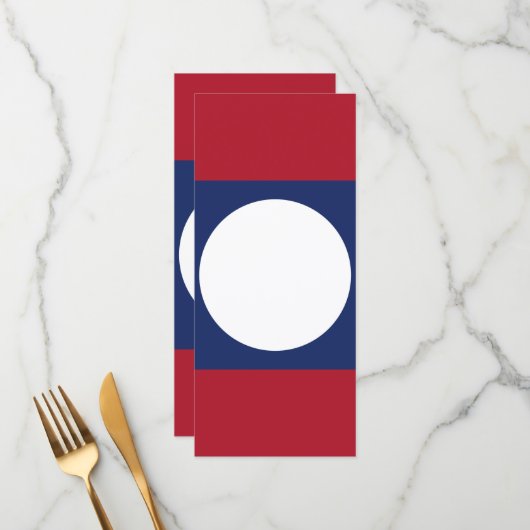 Menu Drapeau du Laos (Devant/Arrière en situation)