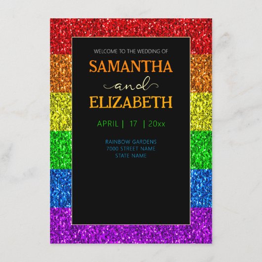 Menu Drapeau LGBT arc-en-ciel scintille gay lesbienne m (Dos)