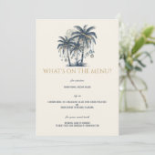 Menu Dreamy Blue Palm Trees Mariage (Debout devant)