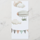 Menu Dreamy Heaven envoyé Blue Boy Baby shower (Dos)