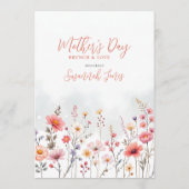Menu Dreamy Spring Mothers Day Wildflowers Floral (Dos)