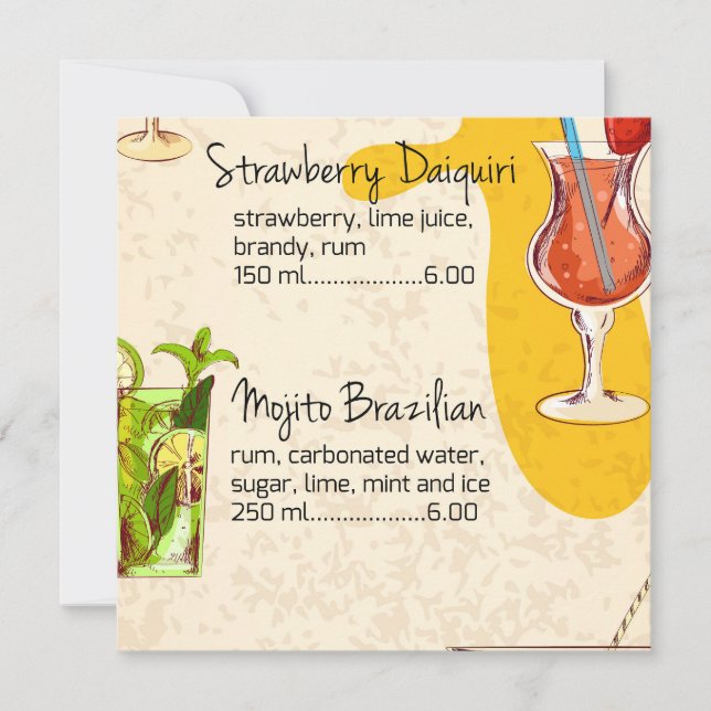 Menu Drinken (Voorkant)