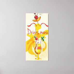 Menu Drinken Canvas Afdruk