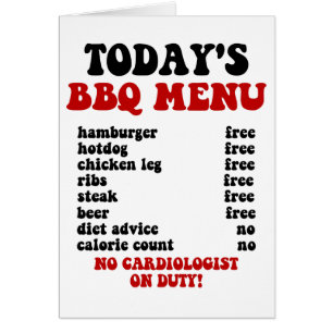Menu drôle de barbecue