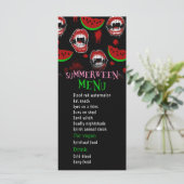 Menu drôle de Vampire pour une fête de Summerween (Debout devant)