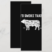 Menu Drôle Vache Barbecue Pit Master Cadeau (Devant / Derrière)