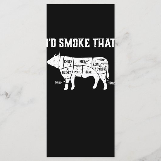 Menu Drôle Vache Barbecue Pit Master Cadeau (Devant)