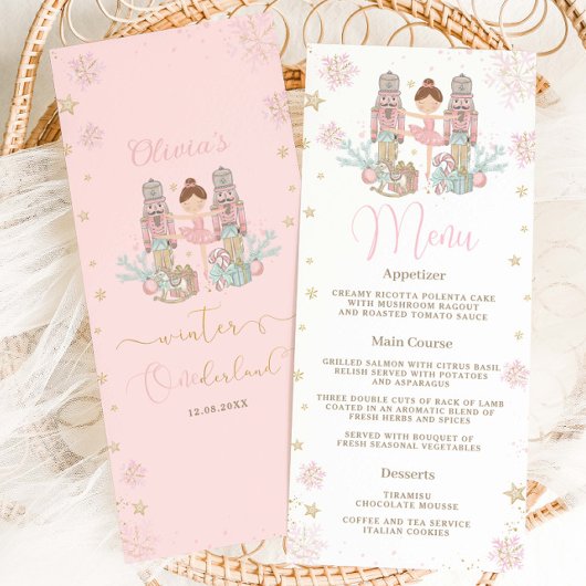 Menu du 1er anniversaire de Winter Onederland Cass