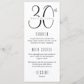 Menu du 30e anniversaire (Devant)