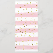 Menu du Baby shower de Flamme de neige d'hiver Pin (Dos)