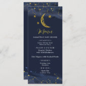 Menu du Baby shower de nuit Sky Over the Moon (Devant / Derrière)