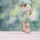 Menu du bar à boissons de mariage occidental bohèm (Neutre)