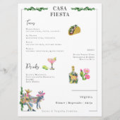 Menu du Bar à Tacos Fiesta | Menu de la Soirée Teq (Devant)