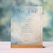 Menu du Bar Aquarelle Eau Sérène (Neutre)