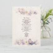 Menu du Bar de Mariage Céleste (Debout devant)