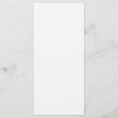 Menu du bar de mariage du jardin botanique (Dos)