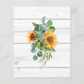 Menu du bar en bois de Sunflower eucalyptus (Dos)