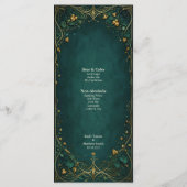 Menu du bar pour le dîner de mariage dans la forêt (Dos)