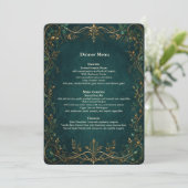 Menu du bar pour le dîner de mariage dans la forêt (Debout devant)