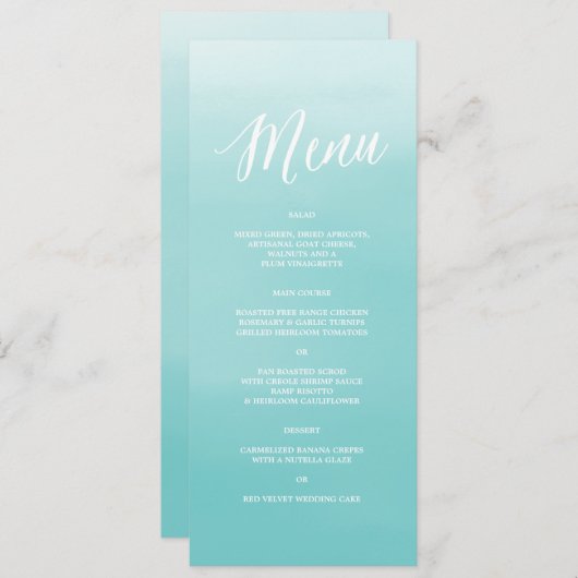 Menu du bord de la mer | (Devant / Derrière)