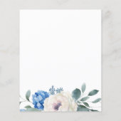 Menu du brunch de la fête des mères aux fleurs de  (Dos)