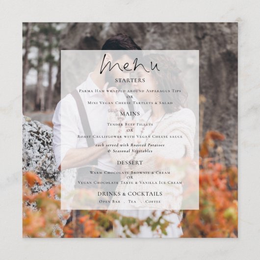 Menu du Carré Mariage du script de pinte photo mod (Devant)