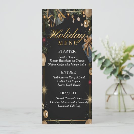 Menu du dîner (Debout devant)