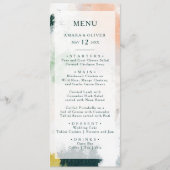 Menu du dîner Abstrait coloré (Devant)