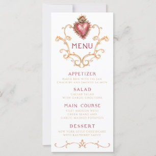 Menu du dîner baroque Sacré-Coeur