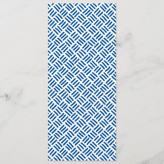 MENU DU DÎNER bleu roi moderne (Dos)