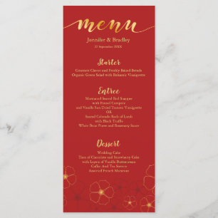 Menu du dîner chinois sous les fleurs de cerisier