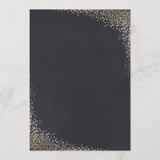 Menu du dîner Confetti (Dos)