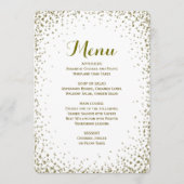 Menu du dîner | Confettis dorés (Devant)