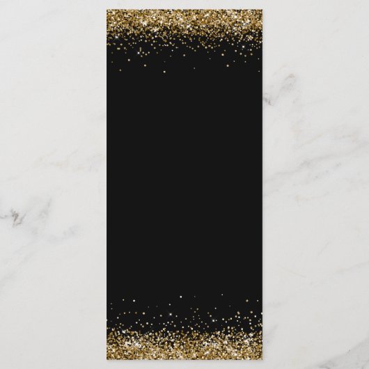 Menu du dîner d'anniversaire des 10 ans de Gold Di (Dos)