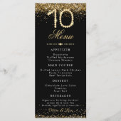 Menu du dîner d'anniversaire des 10 ans de Gold Di (Devant)