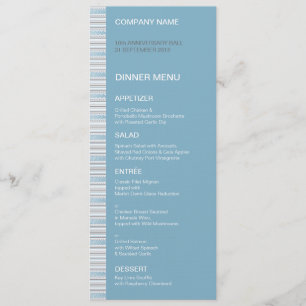 Menu Du Dîner De Cornflower De Fret