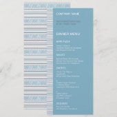 Menu Du Dîner De Cornflower De Fret (Devant / Derrière)