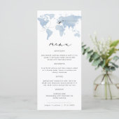 Menu du dîner de destination sur carte bleue | Car (Debout devant)