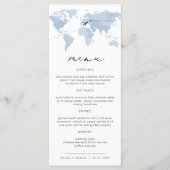 Menu du dîner de destination sur carte bleue | Car (Devant)