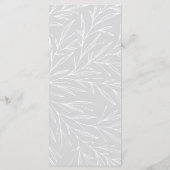 Menu du dîner de la feuille d'argent botanique mod (Dos)